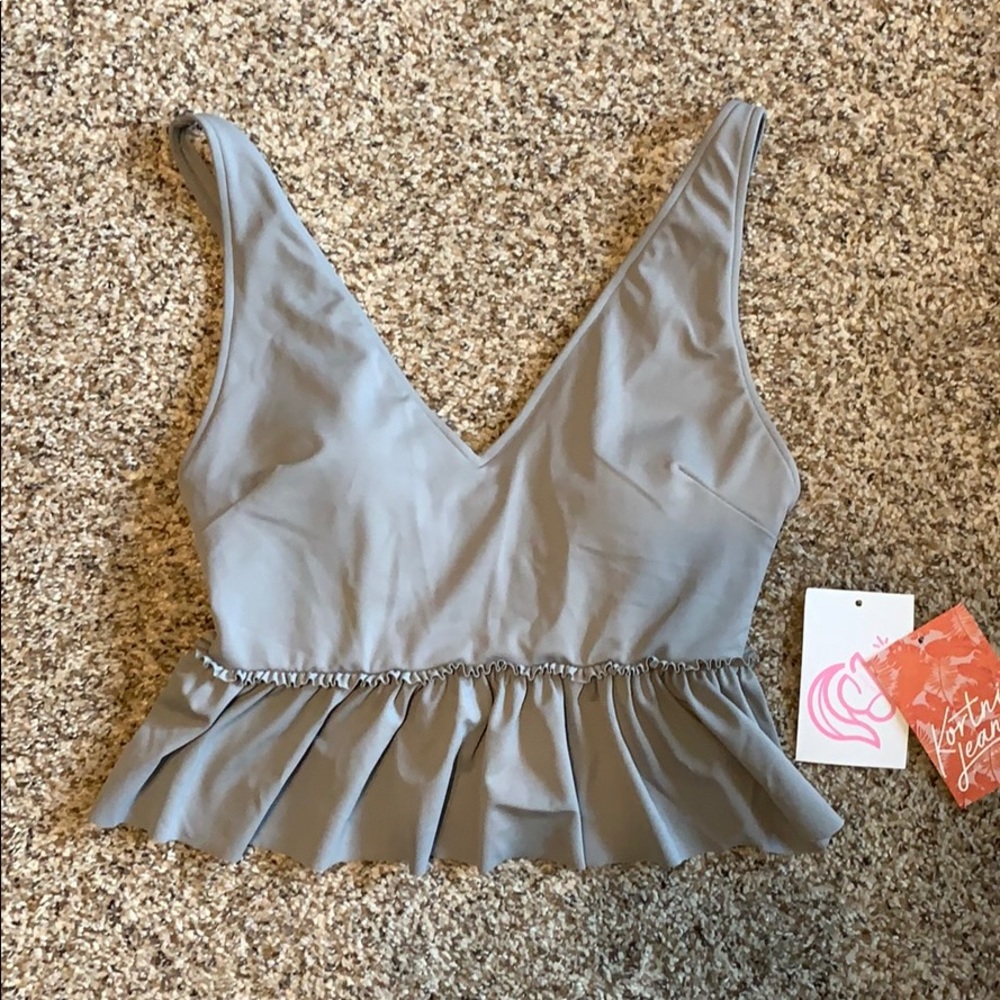 Kourtni Jeans V-Neck Swim Top